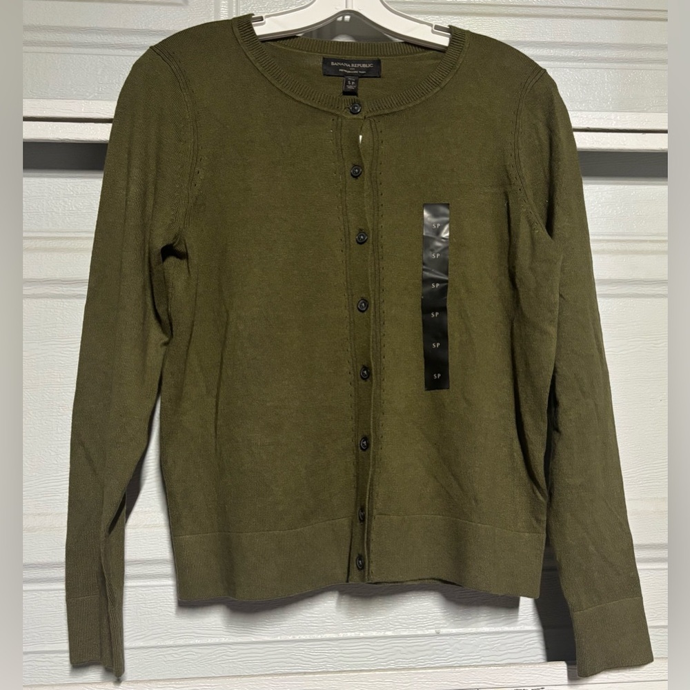 Banana Republic Forest Green olive Cardigan